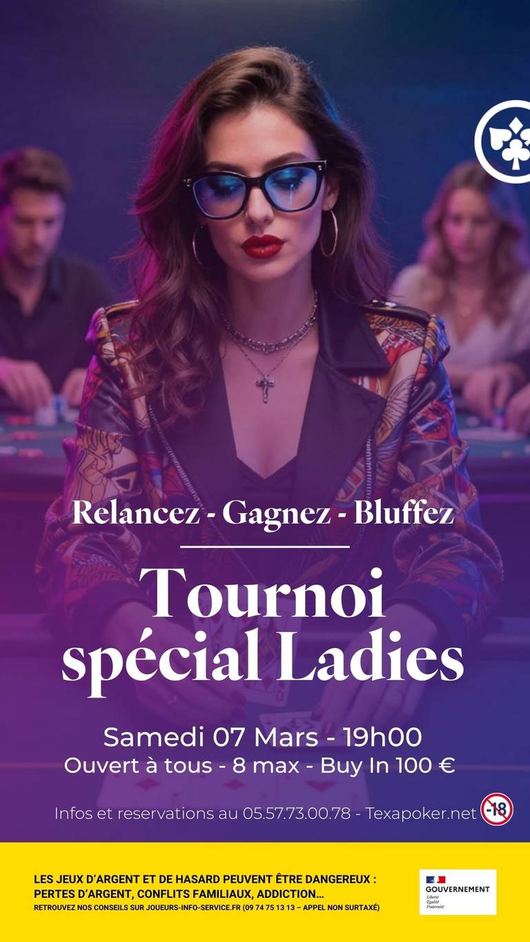 Tournoi Poker special Ladies Gujan JOACAST Tournoi Poker special Ladies Gujan JOACAST