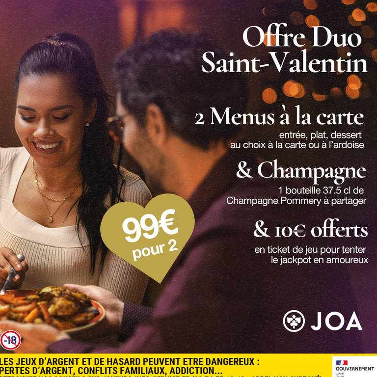 Offre resto St Valentin pour 2