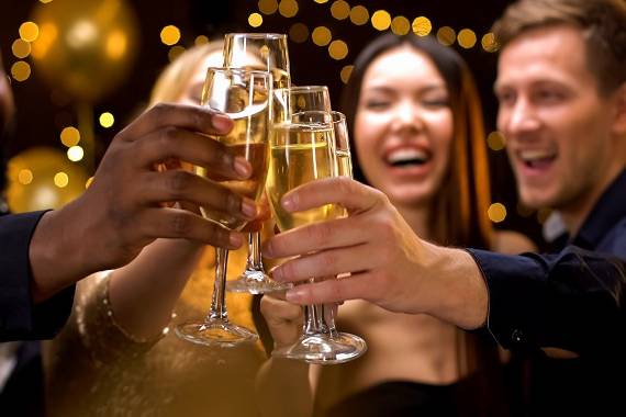 Fêtes amis champagne
