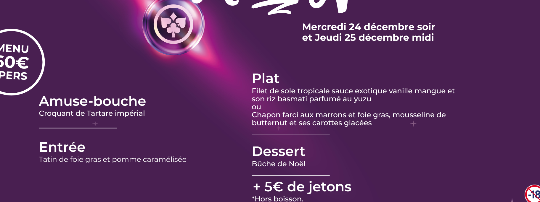 MONTS menu Noël 2025